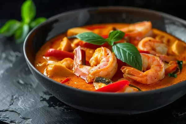 Crevettes au curry Matsamann