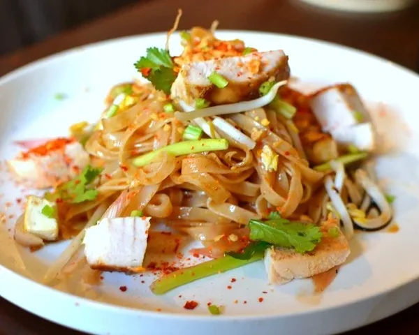 Poulet avec Nouilles de riz (Pad Thai Kai)